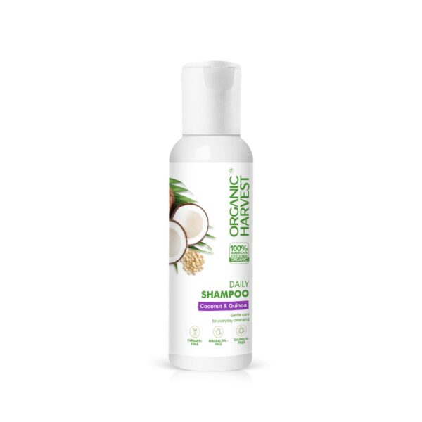 Organic Harvest Coconut & Quinoa Shampoo for Dry & Frizzy Hair | Daily Shampoo for Women & Men | Controls Hair Fall & Promotes Hair Growth - 100ml